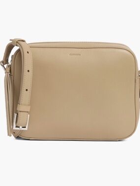 All Saints Beige Leather Crossbody Bag